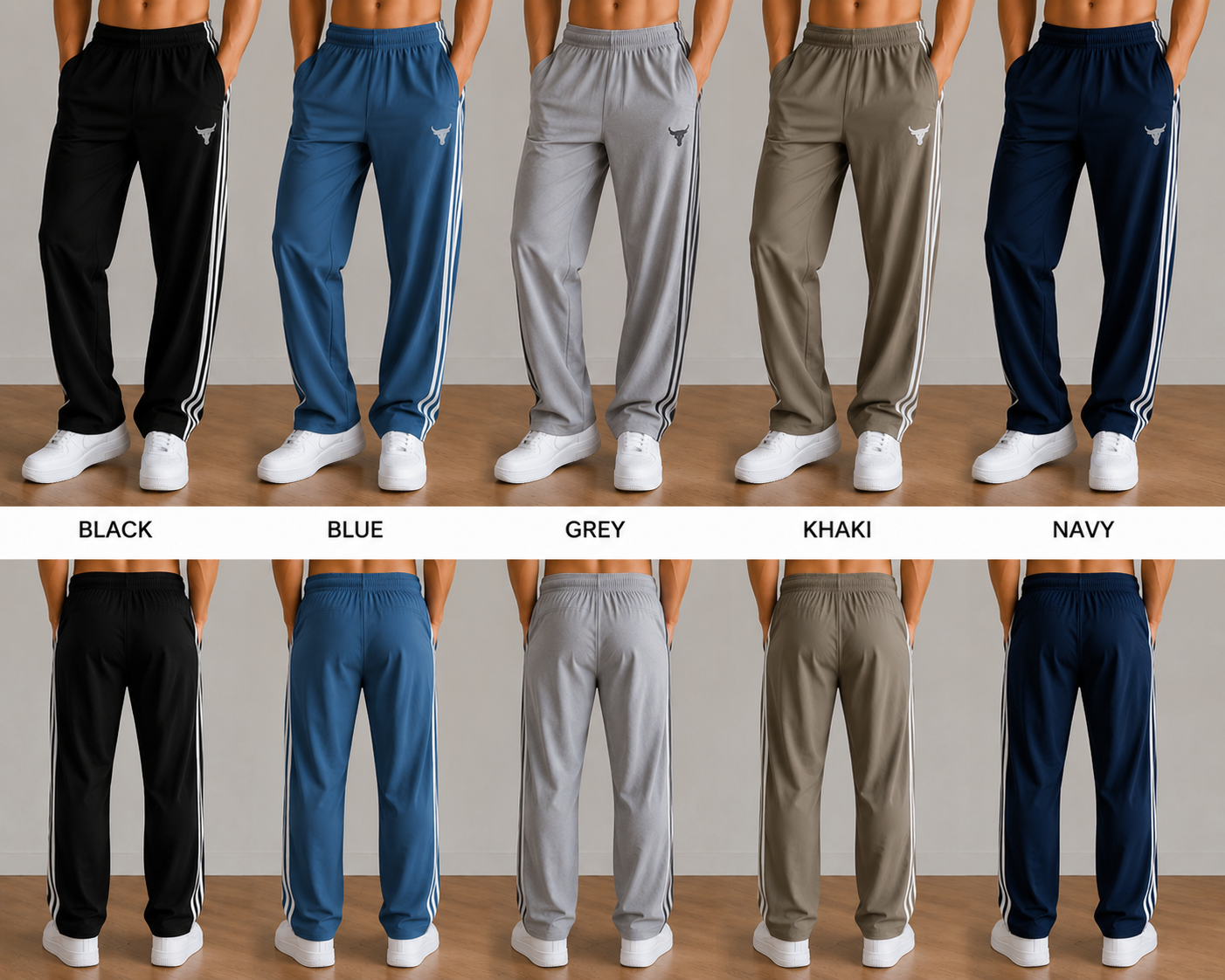 Baggy Track Pant — NS Fabric | Triple Stripe Series