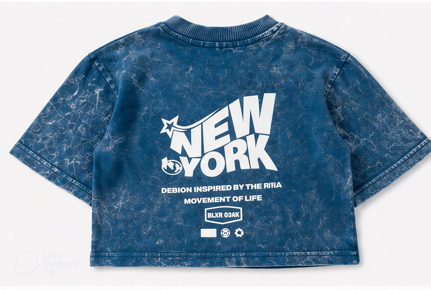 Kids Acid Wash Graphic T-Shirt – New York Back Print