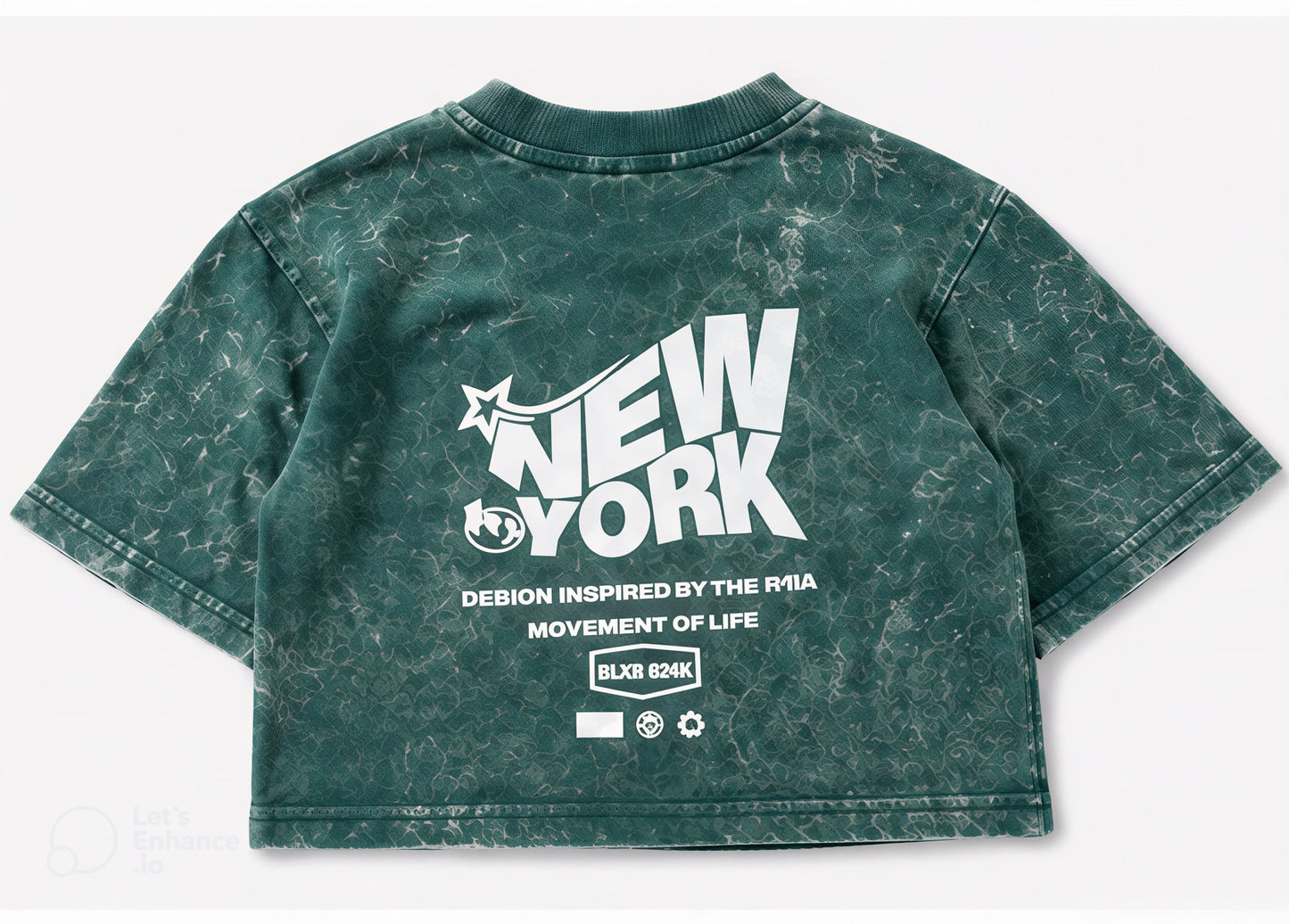 Kids Acid Wash Graphic T-Shirt – New York Back Print